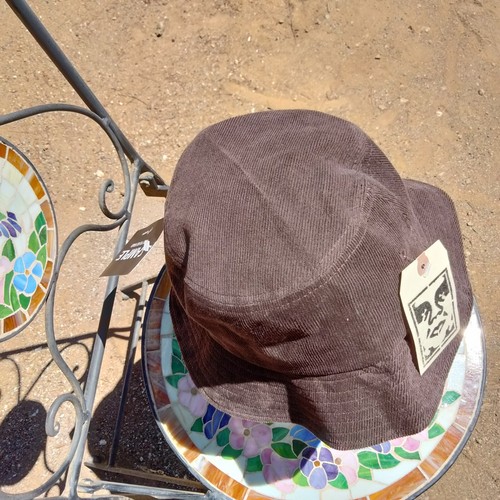 OBEY Bucket Hat HUCK Corduroy Black or Brown Sample NOS - Picture 7 of 14