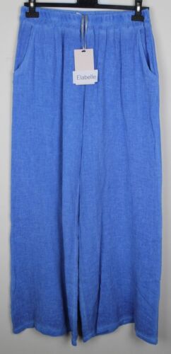NEU DAMEN SOMMER 2024 LEICHTE 2 TASCHEN BEQUEME BREITE BEIN PALAZZO HOSE - Bild 7 von 11
