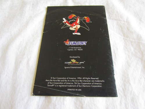 Aero the Acro-Bat 2 (SNES) Super Nintendo CIB Complete Box Sunsoft 1994 RARE - Picture 14 of 14