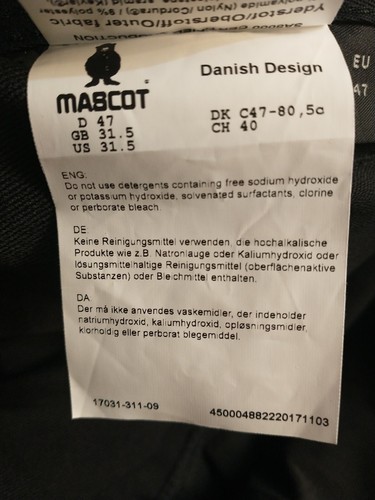Pantalones de trabajo Mascot Avanced elásticos 31x32 bolsas de herramientas desmontables bolsillos - Imagen 15 de 24