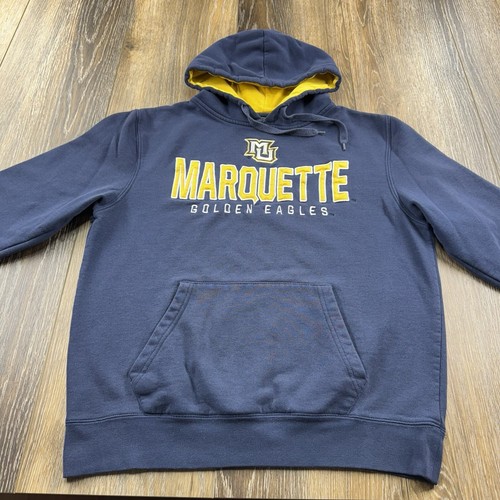 Vintage Marquette Hoodie Mens M Blue Sweatshirt University Golden Eagles Team - 第 3/12 張圖片