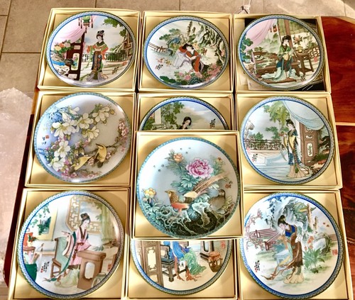 Bradford Exchange Chinesische Porzellan Teller 80’s Red Masion Collection 10er Set - Bild 12 von 12