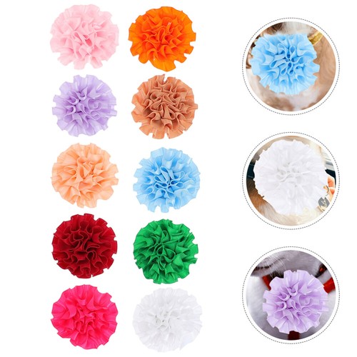 10 Pezzi Decorazioni Fiori Collare Cane Fiori Copricapo Animali Domestici Charms Fascia Capelli - Foto 12 di 12