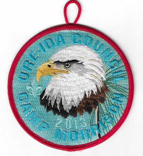 BSA ORE-IDA NOW MOUNTAIN WEST COUNCIL CAMP MORRISON 2013 EAGLE W/RED BORDER
