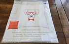 Vervaco Dog with Red Glasses Counted Cross Stitch Cushion Pillow Embroidery 16"
