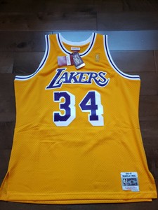 Authentic Shaquille O'Neal 1996-97 Lakers Mitchell & Ness ...