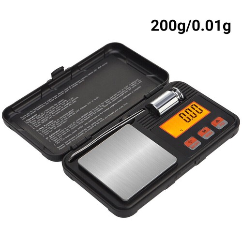 Digital Scales Jewellery Gold Weighing Mini Pocket Scales 50g/0.001g 200g/0.01g - Picture 17 of 18