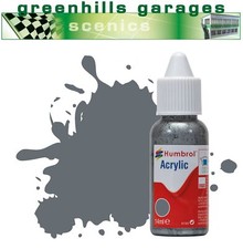 Greenhills Humbrol 14ml Dropper Bottle of Acrylic Extra Dark Sea Grey Satin DB01