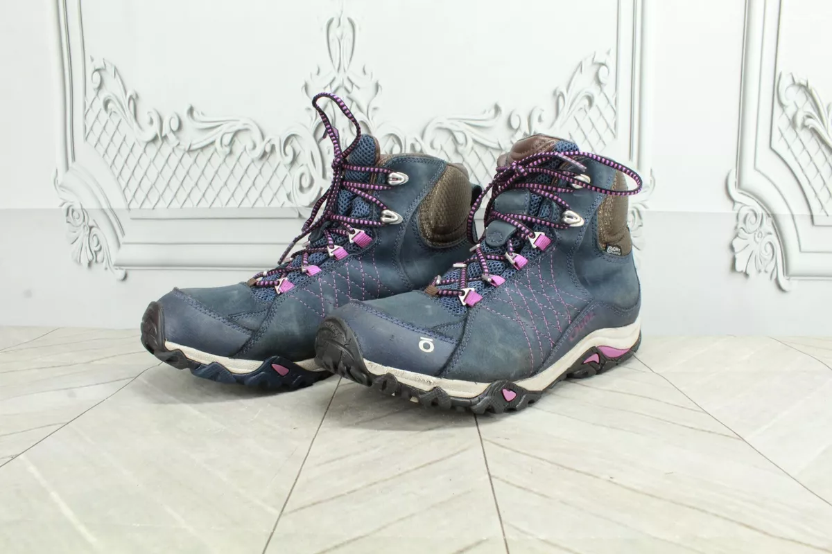 Oboz Women s Blue Sapphire Mid B Dry Waterproof Hiking Boots Size