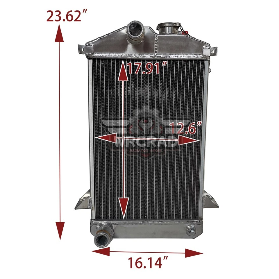 Radiador de refrigeración de aluminio para 1961-1965 1962 1963 1964 Triumph TR4 TR 4 manual Foto 2 de 4