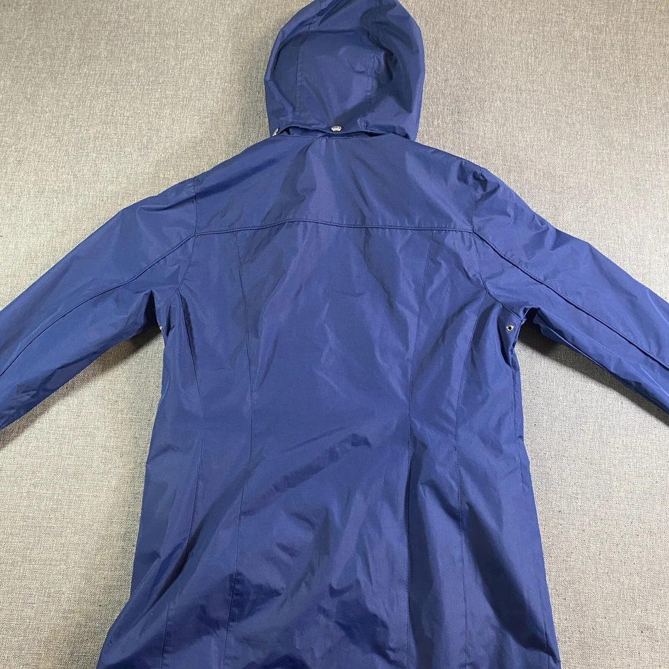 Zeroxposur Full Zip Lined Windbreaker Jacket Womens Small Blue Removable Hood - Image 2 of 4