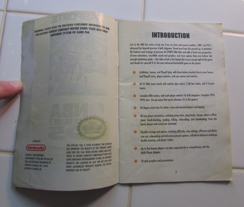 Super Nintendo SPORTS instruction manuals SNES -- you pick -- free shipping!! - Picture 169 of 458
