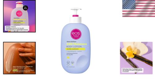 eos Shea Better Body Lotion for Dry Skin, Vanilla Cashmere, 16 fl oz - Picture 2 of 11