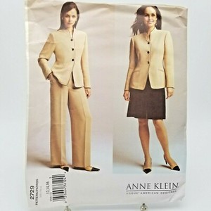 Vogue-Suit-Pants-Skirt-Dress-Jacket-Sewing-Pattern-2729-Size-12-14-16-Anne-Klein