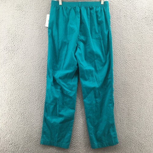 Breckenridge Casual Pants Womens 10 Petite Teal Blue Cotton Blend Elastic Waist - Picture 10 of 19