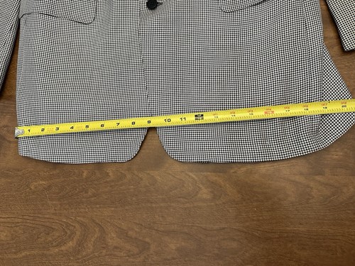 Gene Hiller Canali Blazer Mens 42 Houndstooth Wool Silk Blend Made Italy Jacket - Picture 7 of 15