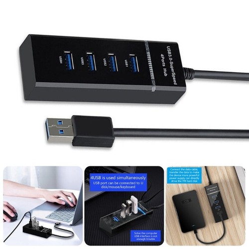 USB Hub USB2.0 Splitter Featuring USB3.0 Port Expander For Office And Home Use - Zdjęcie 2 z 11