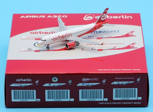 JC Wings 1:400 Air Berlin Oneworld Airbus A320 Diecast Flugzeug JET Modell D-ABNW - Bild 1 von 6