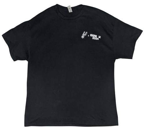 San Antonio SPURS x SXSW Shirt SS Graphic 2024 Mens Size XL Black Heavy Cotton - Picture 4 of 15