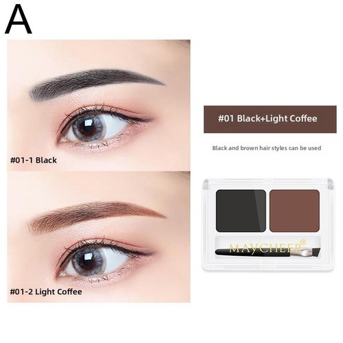 Double Color Eyebrow Powder Natural 3D Waterproof and Sweatproof❈ P0Y8 - Picture 7 of 12