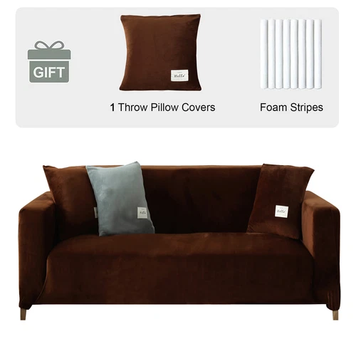 1/2/3/4 Sitzer Samt Sofa Bezug L-Form Stretch Sofa Schutz für Wohnzimmer - Bild 30 von 57
