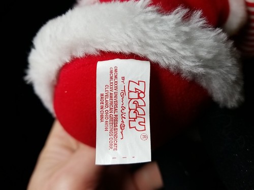 Vintage ZIGGY Doll Plush Toy I Love You Christmas Santa With Candycane - Imagen 4 de 4