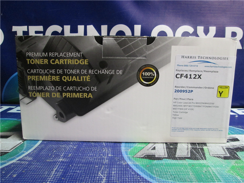 HARRIS TECHNOLOGIES CF412X PREMIUM REPLACEMENT YELLOW TONER CARTRIDGE - 第 1/8 張圖片