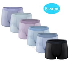 6 PACK Men's Underwear Boxer Briefs Comfortable Cool Underwear Trunks