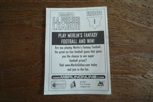 Merlin Premier League 2001 Football Stickers - Pick Your Stickers - Nos 201-408 - Picture 5 of 7