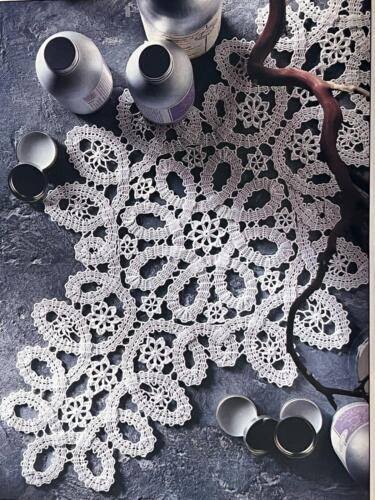Magic Crochet Pattern Magazine 150 June 2004 Doilies Mats Curtains Bedspre Irish - Picture 20 of 21