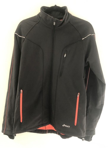 ASICS Womens Lite Full Zip Reflective Insulated Jacket Thumb holes Black SZ M - Picture 3 of 18