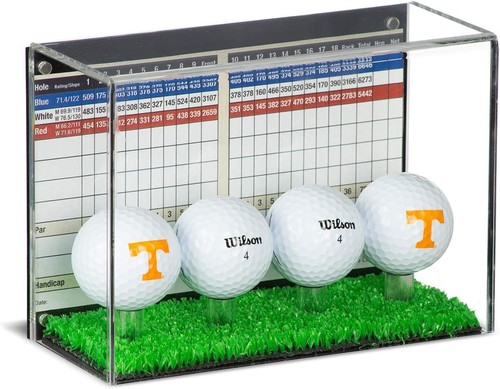 Klare Acryl Golfball Vitrine mit Rasenboden (A045) - Bild 4 von 14