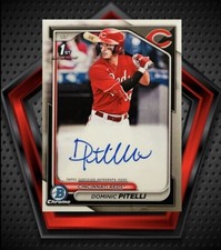 Dominic Pitelli Auto 2024 1st Bowman Chrome Autograph #CPA-DPI Reds MLB