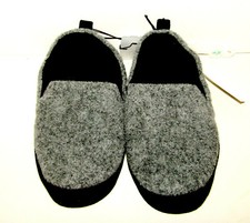 KIDS CAT  JACK GRAY Comfy SLIPPERS Shoes Soft Fur Lining SIZE XL 6 NEW 