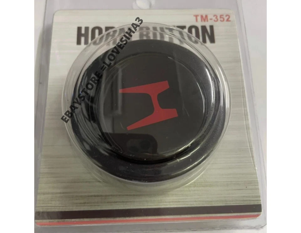 HONDA H LOGO CUERPO ROJO TODO NEGRO MOMO BOCINA PULSADOR Foto 3 de 4