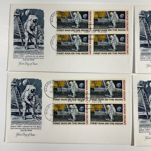 4 US Space FDC Cover 1969 Apollo 11 1st Man on the Moon Neil Armstrong C2118 - Picture 2 of 16