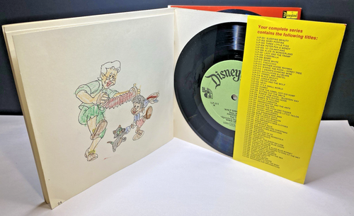 2 Vintage 1960's Walt Disney Records & Books Pinocchio & The Seven Dwarfs 33 1/3 - Picture 8 of 10