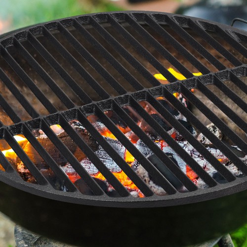 Round Cast Iron Grill Grate Mesh Rack Open Fire Grilling BBQ Cooking Grid Net UK - Picture 20 of 33