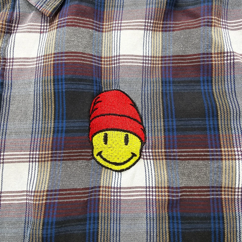 Eighty Eight Shirt Mens Large Plaid Button Up Short Sleeve Casual Embroidered - Image 3 of 4