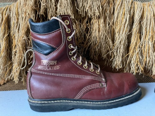 Botas de trabajo Trapper aisladas para hombre marrones con cordones talla 9 - Imagen 2 de 8