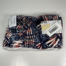 Lularoe American Flag Red White And Blue Leggings os-one Size-NEW SEALED