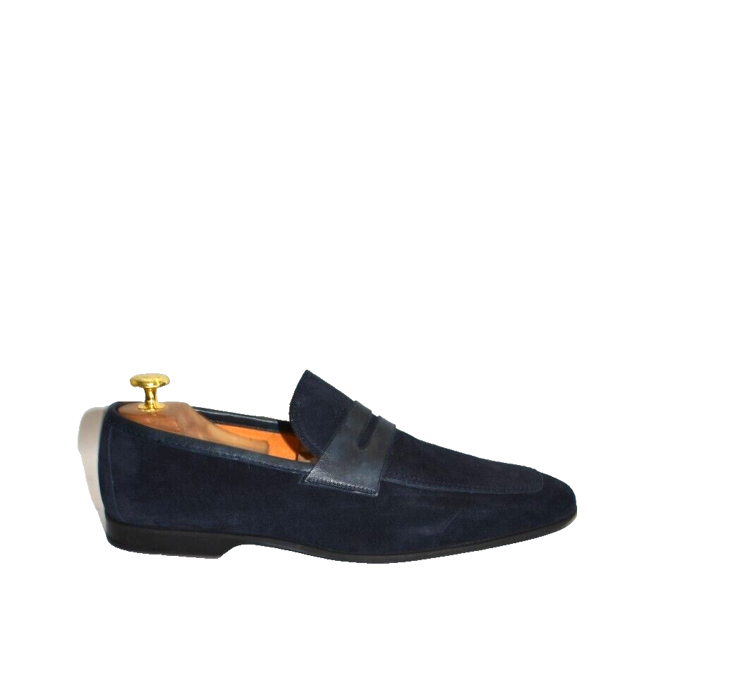 New! Magnanni Ramiro II Loafer Blue Suede Size 7 M 22405 