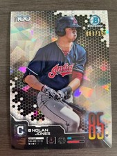2019 Bowman Chrome Nolan Jones Scouts Top 100 ATOMIC Refractor serial /150