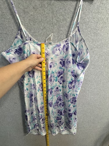Abito slip floreale seta vintage anni 90 taglie forti 2XL lingerie tesori segreti sexy usato in ottime condizioni - Foto 7 di 8