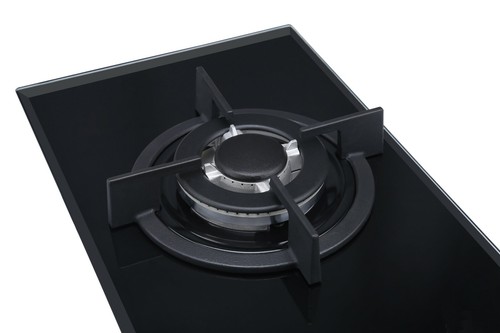 MILLAR GH3011PB 30cm Built-in 1 Wok Burner Domino Gas on Glass Hob with FFD - Picture 2 of 3
