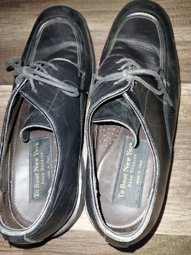 To Boot New York Adam Derrick Made In Italy Black Leather Lace Up 10.5 - Picture 4 of 5