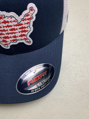 Gorra de béisbol Columbia PFG Stateside para hombre azul Flexfit malla ajustada L/XL EE. UU. - Imagen 4 de 14