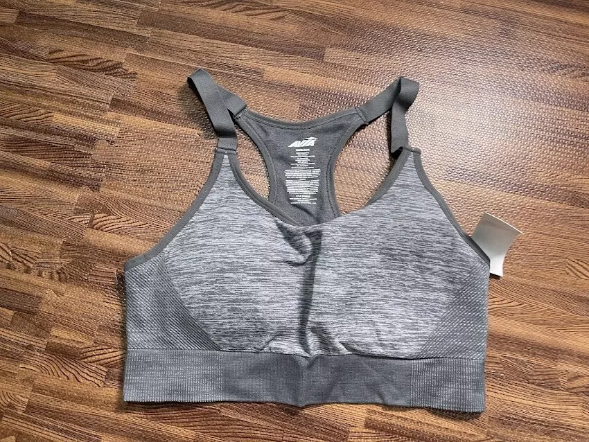 Avia Keyhole Grey Sports Bra Women's Size XXXL