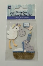 Sandy Lion Essentials BABY 2 Dimensional Stickers STORK