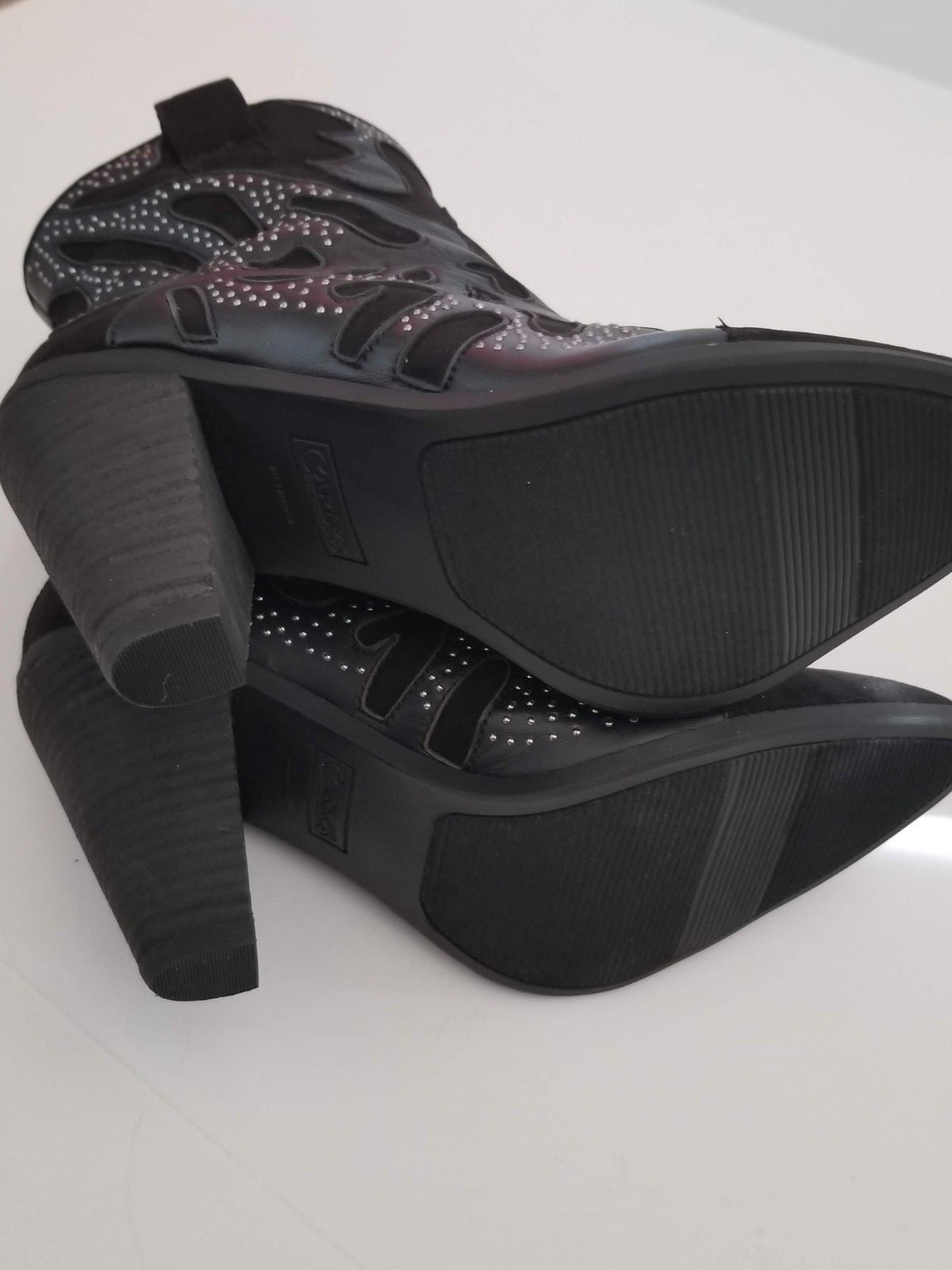 Carlos Cowboy by Carlos Santana Libra Esterlina Western Cowboy Carlos botas Botines 8.5M Negro S25 03654e Carlos Cowboy by Carlos Santana Libra Esterlina Western Cowboy Carlos botas Botines 8.5M Negro S25 03654e